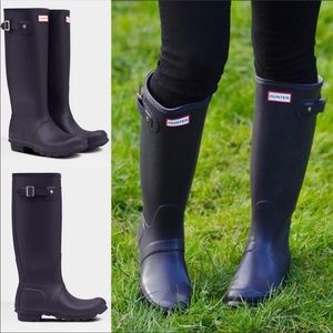 Hunter women’s original tall rain boots Aubergine 7